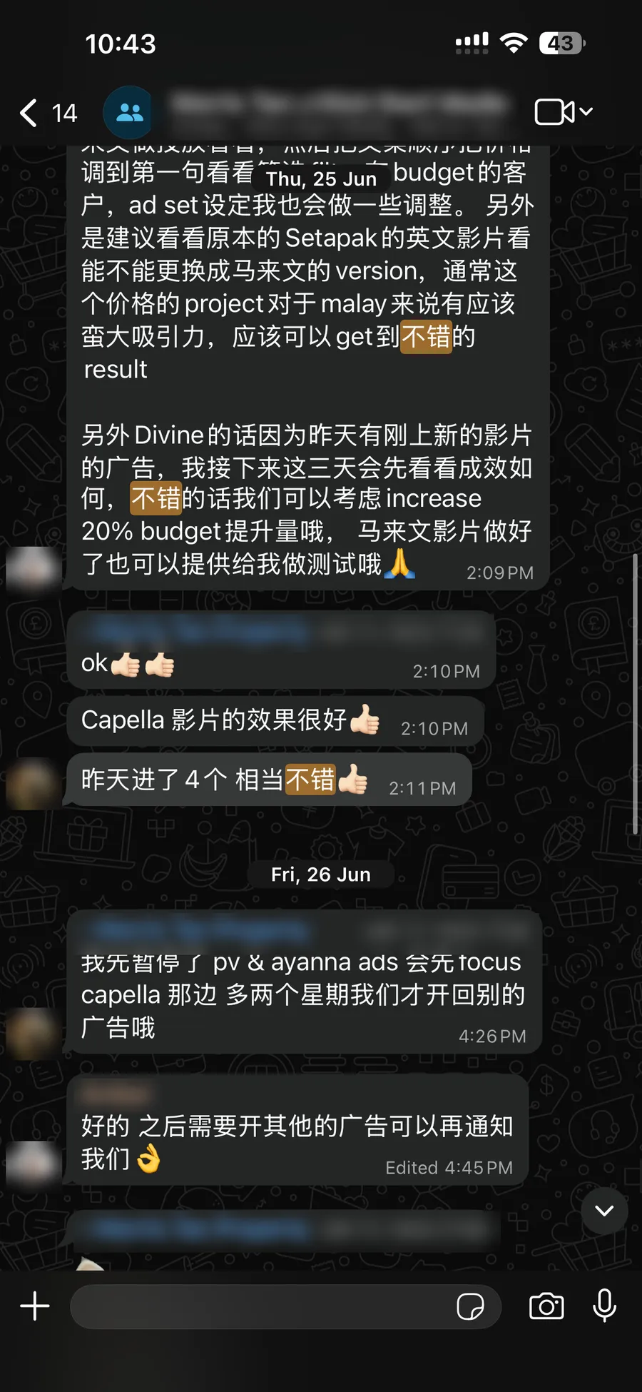 Client feedback: 4 leads in one day
